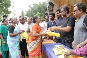 Nadigar Sangam Sweetbox Shirt Saree Veshti Distribution Stills